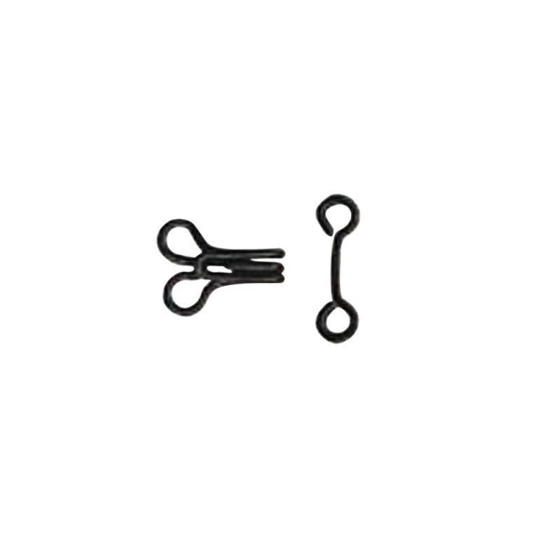 Corchetes con presilla negro 1 cm. - 12 uds. - Hilalia.es