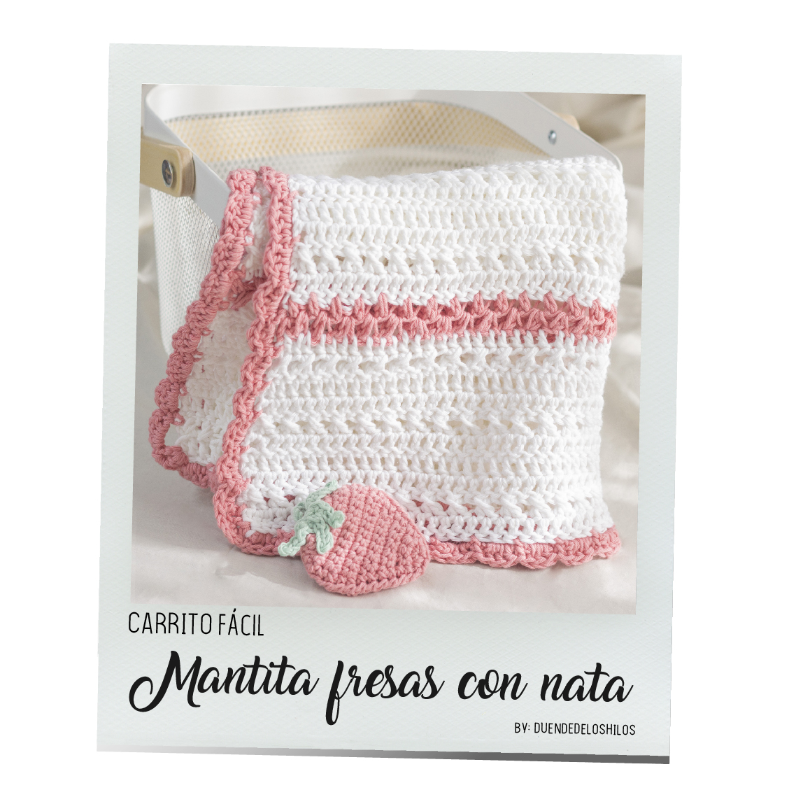 incrementar Dalset vocal Mantita a crochet fresas con nata ¡Carrito fácil! - Hilalia.es